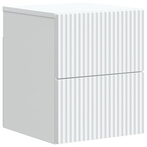vidaXL Cabinet de chevet mural avec tiroir Blanc 33 x 34 5 x 40 cm