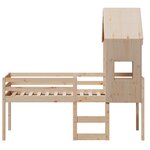 vidaXL Lit haut sans matelas 75x190 cm bois de pin massif