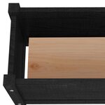 vidaXL Jardinière Noir 60x31x31 cm Bois de pin massif