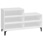 vidaXL Armoire à chaussures Blanc 102x36x60 cm Bois d'ingénierie