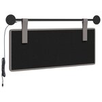 vidaXL Tête de lit suspendue Avec lumière LED Taupe Tissu