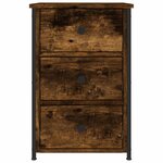 vidaXL Table de chevet chêne fumé 40x36x60 cm bois d'ingénierie