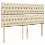 VidaXL Cadre de lit ottoman avec matelas crème 160x200 cm tissu