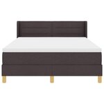 vidaXL Lit à ressorts avec matelas Marron foncé 200 x 160 cm Polyester