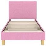 vidaXL Cadre de lit pour enfants avec tête de lit Rose 80 x 160 cm