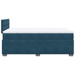 vidaXL Sommier à lattes de lit et matelas Bleu foncé 120x200cm Velours