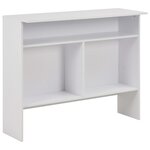 vidaXL Table de bar avec 2 dessus de table Blanc 130x40x120 cm