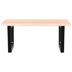 vidaXL Étagère de vasque murale acier et bois de chêne massif