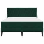 vidaXL Cadre de lit avec matelas Vert foncé 120 x 200 cm Velours