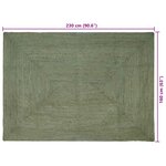 vidaXL Tapis de surface Rectangulaire Vert olive 160 x 230 cm Jute