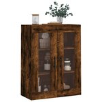 vidaXL Armoire murale chêne fumé 69 5x34x90 cm