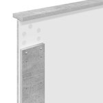 vidaXL Tête de lit Gris béton 80 cm Bois d'ingénierie