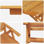 vidaXL Ensemble de salle à manger pour jardin 7 Pièces Marron