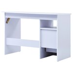 Bureau table poste de travail meuble d'ordinateur informatique étude pour enfants Inclinable blanc 02_0023931