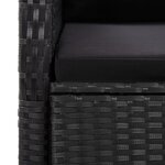 vidaXL Ensemble à manger de jardin 9Pièces coussins noir résine tressée