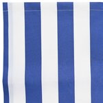 vidaXL Tissu de remplacement d'auvent pour cadre de 2 5 x 2 m - Bleu et blanc