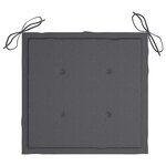 vidaXL Chaises de jardin lot de 8 avec coussins Bois de teck massif