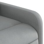 vidaXL Fauteuil inclinable de massage gris clair tissu