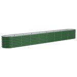 vidaXL Lit surélevé de jardin Acier galvanisé 332x40x36 cm Vert