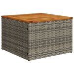 vidaXL Salon de jardin avec coussins 5 Pièces gris résine tressée acacia