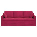 vidaXL Canapé Bordeaux 198 x 78 x 80 cm Velours