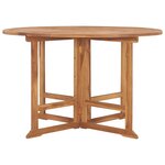 vidaXL Mobilier à dîner d'extérieur pliable 5 Pièces Bois solide de teck