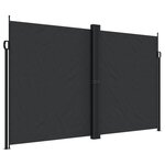 vidaXL Auvent latéral rétractable noir 200x1000 cm