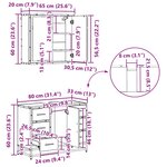 vidaXL Ensemble de mobilier de salle de bain 4 Pièces Chêne noir