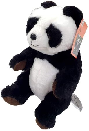 Peluche Panda Assis De 22 Cm Noir Blanc