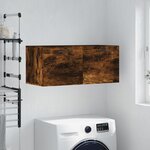 vidaXL Armoire murale chêne fumé 80x36 5x35 cm bois d'ingénierie