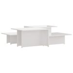 Vidaxl table basse 2pièces blanc brillant 111 5x50x33cm bois d'ingénierie