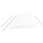 vidaXL Serre avec cadre en acier blanc 10 m² 5x2x2 3 m