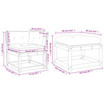 vidaXL Salon de jardin 3 Pièces avec coussins bois massif douglas