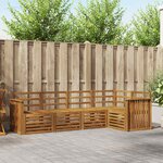 vidaXL Ensemble de canapé d'angle 5 Pièces Naturel Bois d'Acacia Massif