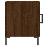 vidaXL Table de chevet chêne marron 40x40x50 cm bois d’ingénierie