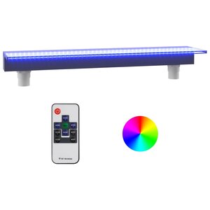 vidaXL Déversoir pour cascade avec LED RVB Acrylique 90 cm