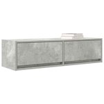 vidaXL Meuble TV Gris béton 100 x 31 x 25.5 cm Bois d'ingénierie
