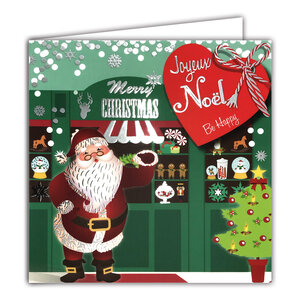 Carte Joyeux Noël avec Enveloppe Blanche 15x15cm