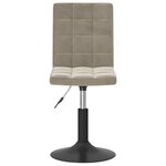 vidaXL Chaises pivotantes à manger lot de 6 gris clair velours