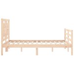 vidaXL Cadre de lit avec tête de lit 140x190 cm bois massif