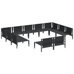 vidaXL Ensemble de canapé de jardin 11 Pièces Anthracite Acier