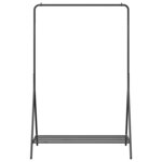 vidaXL Porte-vêtements avec étagère Noir 100 x 56 x 154 cm Acier