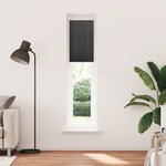 vidaXL Store plissé noir 40x200 cm largeur du tissu 39 4 cm polyester