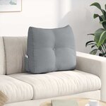 vidaXL Coussin de Dos Gris clair 60 x 24 x 50 cm tissu