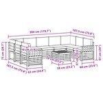 vidaXL Ensemble de canapés d'extérieur 8 Pièces Blanc et Anthracite