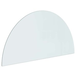 vidaXL Plaque en verre de cheminée Transparent 1000 x 500 mm Verre