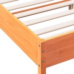 vidaXL Cadre de lit sans matelas cire marron 120x200cm bois pin massif