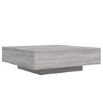 vidaXL Table basse sonoma gris 100x100x31 cm bois d'ingénierie