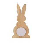 Miniatures en bois Lapin  Colore  2x4cm  av.dot adhésif  12 pces
