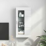 vidaXL Meuble mural Blanc 55 x 29 x 100 cm Bois d'ingénierie